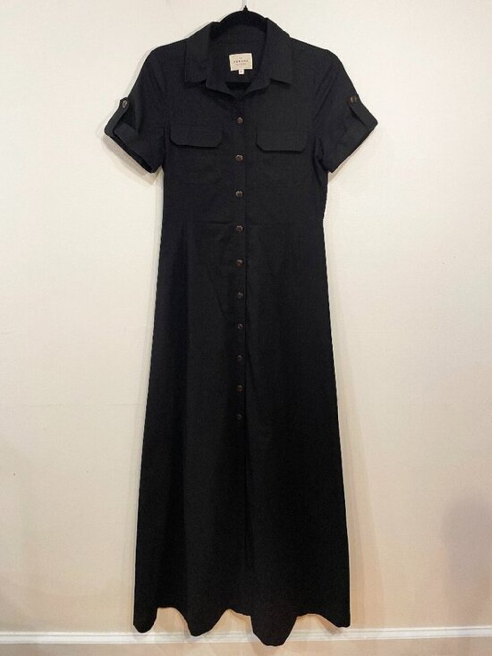 EUC Sezane Linen Cotton Maxi Shirtdress 36, 4, S